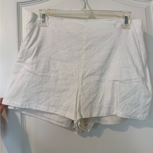 Women's White Casual Shorts